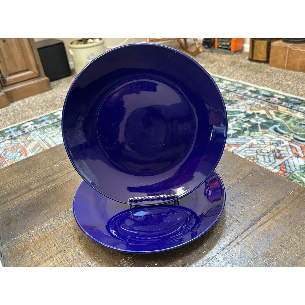 Royal Norfolk Cobalt Blue Dinner Plates 10.5” Set of 2 Greenbrier International